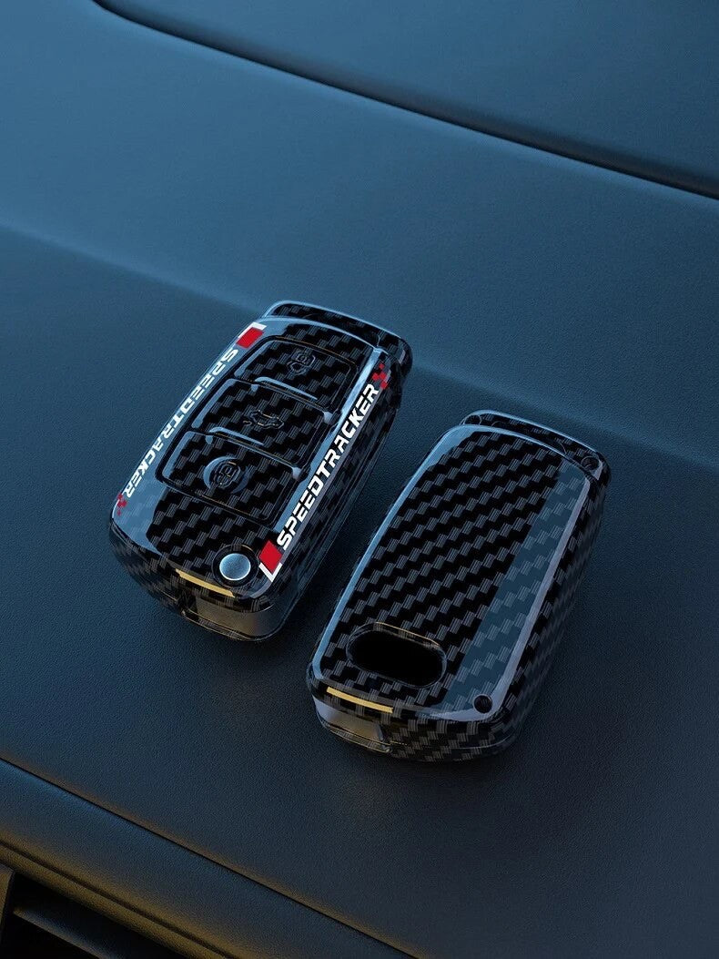 key cover carbon voor Audi sleutels- Audi A1 A3 A4 A5 A6 A7 Q3 Q5 Q7 S3 S4 S6 RS3 TT - zwart beschermhoesje - sleutelhoesje racing hoesje - detail-shop