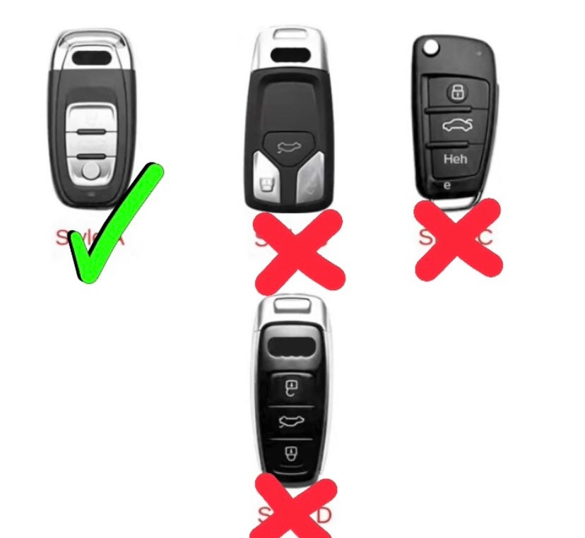 Suede keycover - Sleutelhoesje  voor Audi A1 / A3 / / A4 / A5 / A6 / A7 / A8 / Q3 / Q5 / Q7 / Q8/ S5 / S6 - Zwart - Sleutel Hoesje Cover - sleutelcover - Auto Accessoires - detail-shop